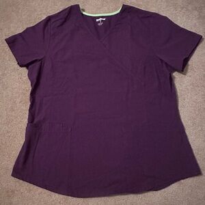 Scrubstar Deep Purple Short Sleeve Top